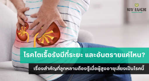 โรคไตเรื้อรังมีกี่ระยะ และอันตรายแค่ไหน? เรื่องสำคัญที่ลูกหลานต้องรู้เมื่อผู้สูงอายุเสี่ยงเป็นโรคนี้