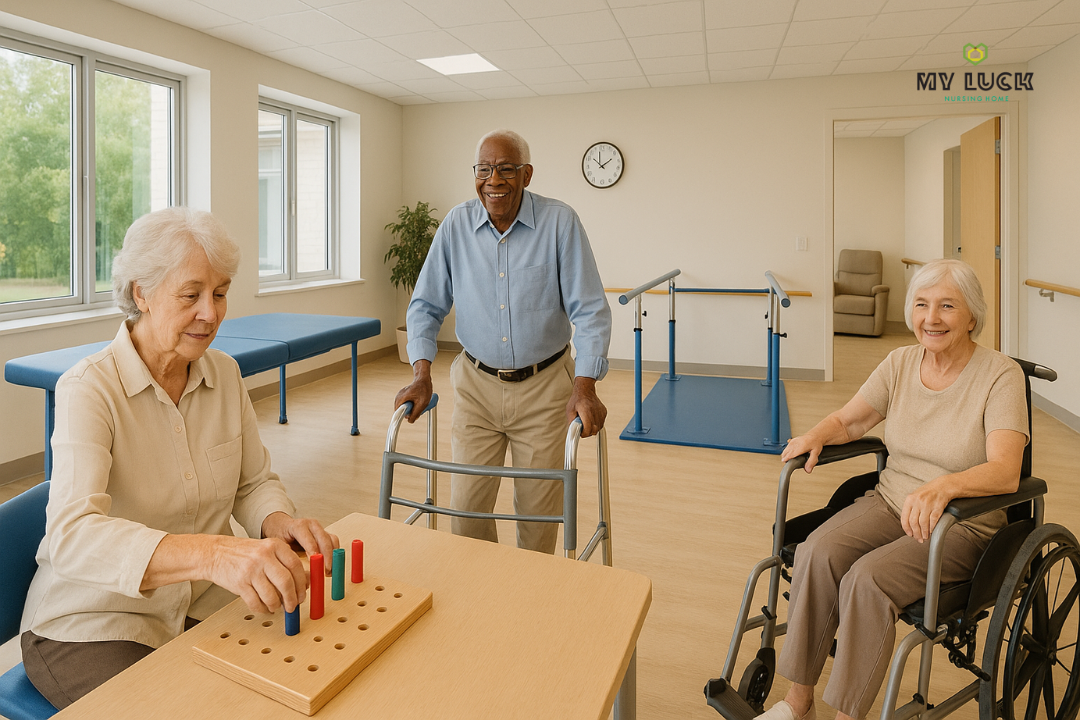 ห้องพักผู้สูงอายุมีราวจับและอุปกรณ์ความปลอดภัยครบ