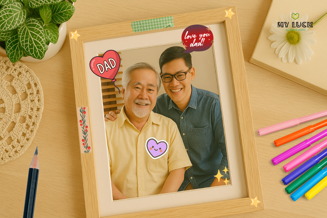 มอบกรอบรูปโทนอุ่นพร้อมข้อความให้กำลังใจสำหรับผู้สูงอายุ