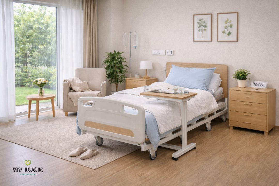 ห้องพักในศูนย์ดูแลผู้สูงอายุที่เหมาะกับการพักผ่อน