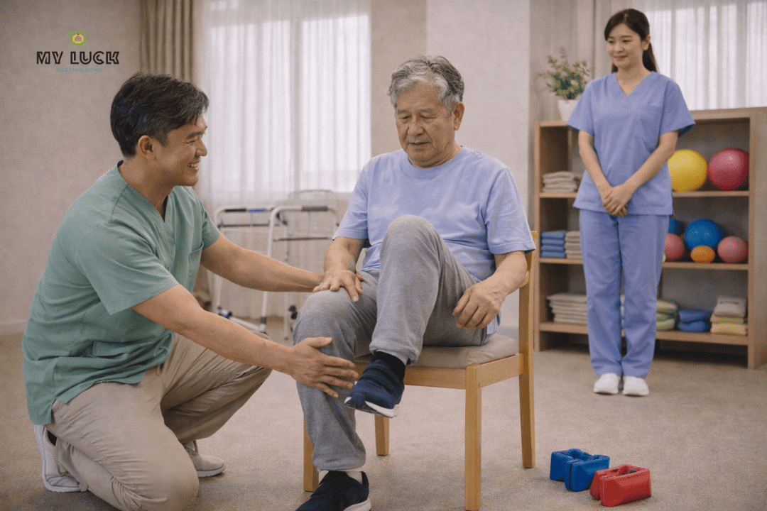 ศูนย์ดูแลผู้สูงอายุครบวงจรมีพยาบาล,นักกายภาพบำบัด,นักกิจกรรมบำบัดช่วยเหลือผู้สูงอายุกล้ามเนื้ออ่อนแรง